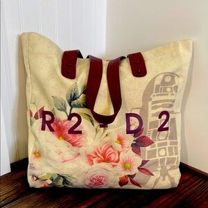 Diane Loungefly R2-D2 Floral Canvas Tote